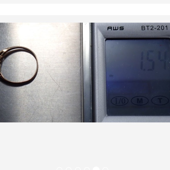 Preloved Solid 10K Topaz/ Crystal Accents Ring - Picture 4 of 5